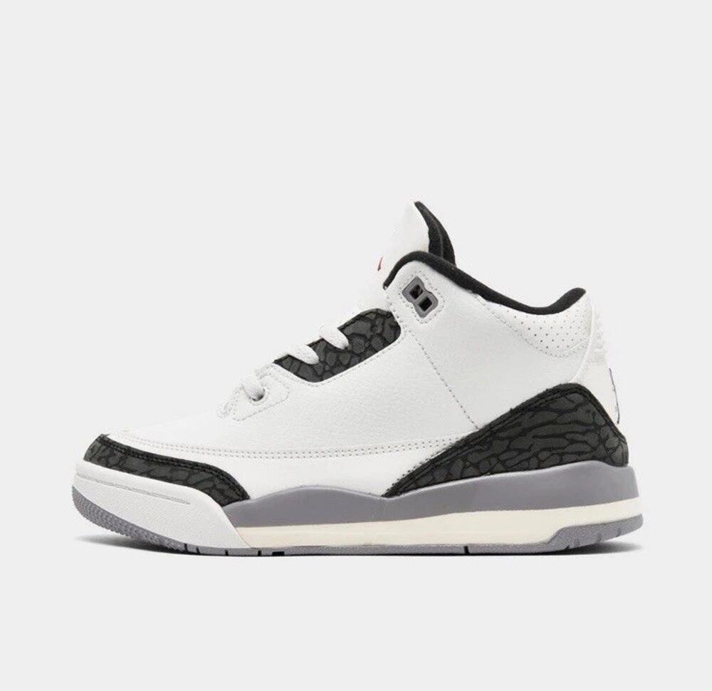Nike Air Jordan 3 Retro (PS) DM0966-106 “Cement Grey Size 11C Kids School OG BOX